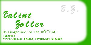 balint zoller business card